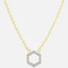 18" Mini Diamond Hexagon Foundation Ball Chain