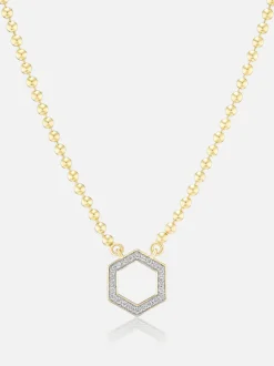 18" Mini Diamond Hexagon Foundation Ball Chain