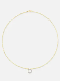 18" Mini Diamond Hexagon Foundation Ball Chain