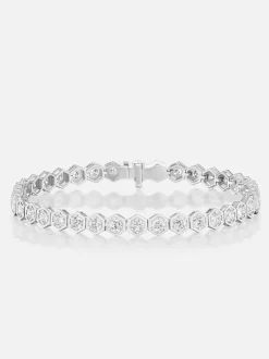 Mini Diamond Tennis Bracelet Platinum