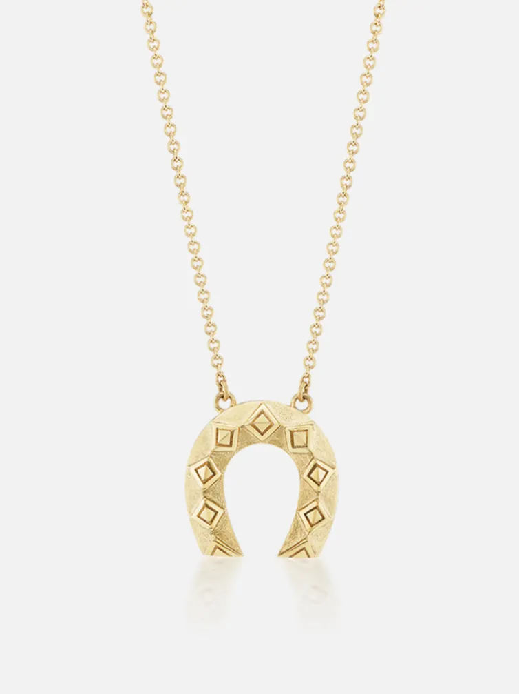 Mini Horseshoe Pendant Necklace