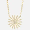 Mini Sunflower Pendant Necklace Diamond