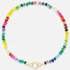 18" Open Bail Rainbow Bead Foundation Necklace