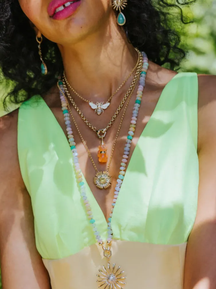 32" Pastel Bead Foundation Necklace