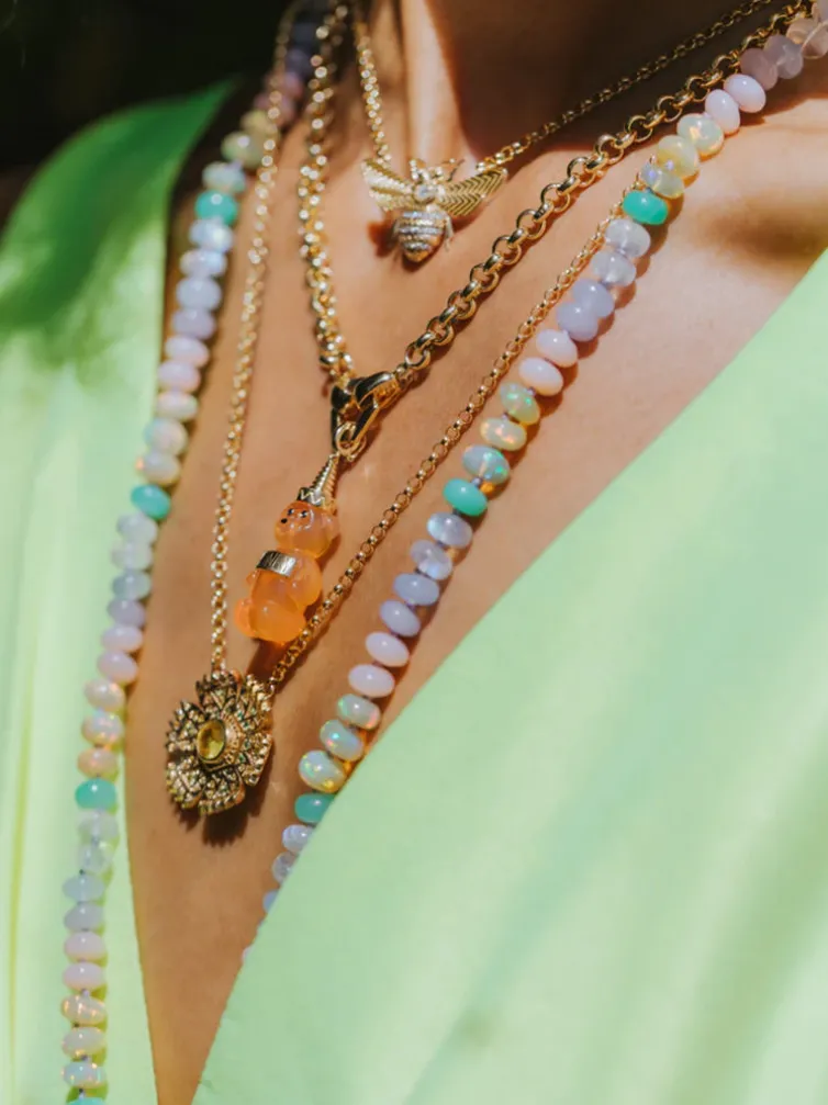 32" Pastel Bead Foundation Necklace