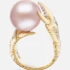 Pink Pearl Claw Ring