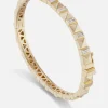 Pyramid Stud Bangle in Diamond