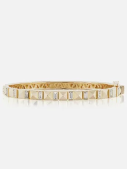 Pyramid Stud Bangle in Diamond