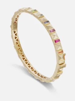 Pyramid Stud Bangle in Rainbow