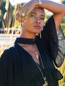 Pyramid Stud Necklace