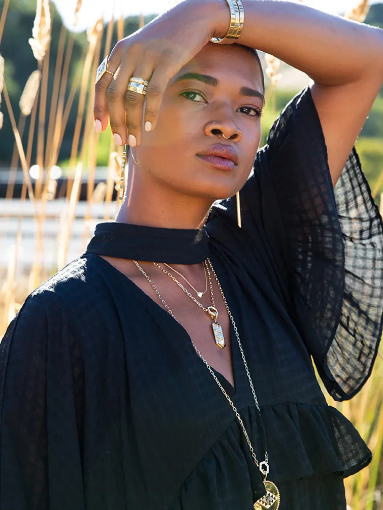 Pyramid Stud Necklace