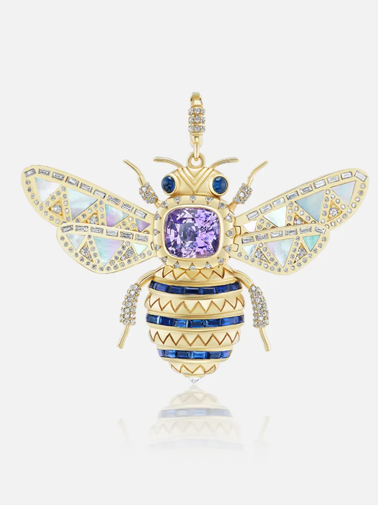 Queen Bee Pendant Purple Sapphire
