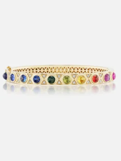 Rainbow Cabochon Bangle