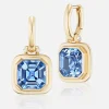 Sapphire Drop Huggies Earrings