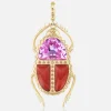 Scarab Pendant Pink Topaz