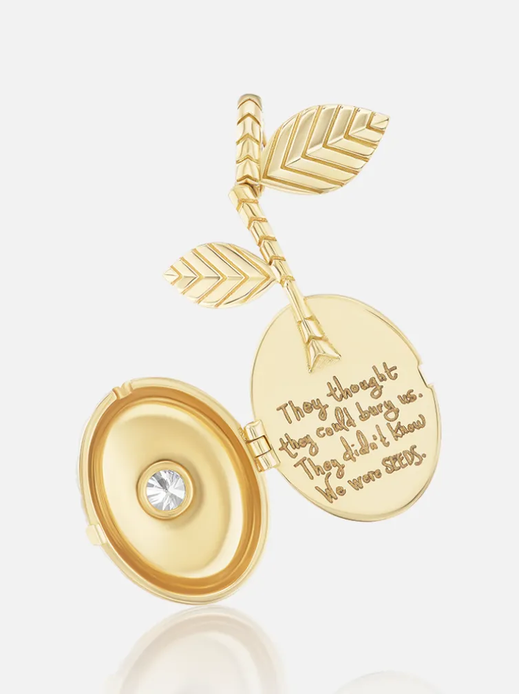Seed Pendant Locket Diamond