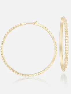 Skinny Talisman Hoop Earrings