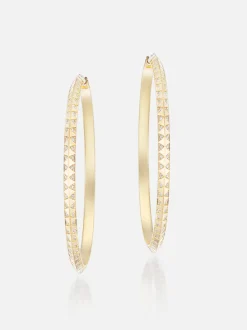Skinny Talisman Hoop Earrings