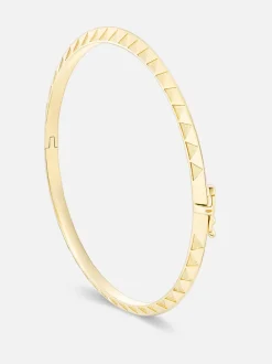 Skinny Talisman Textured Bangle