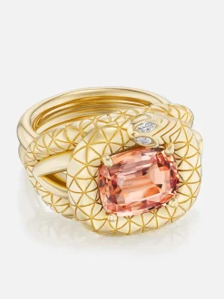 Snake Giza Padparadscha Ring