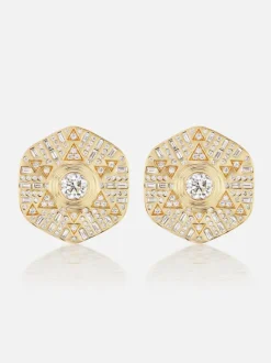 Stardust Major Button Stud Earrings