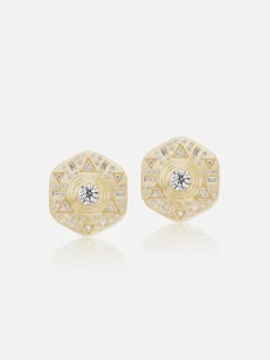 Stardust Mini Button Stud Earrings