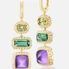 3 Stone Sugarloaf Amethyst Totem Drop Huggies