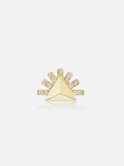 Sunburst Stud Earring Single