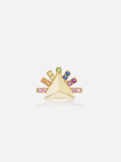 Sunburst Stud Earring Single
