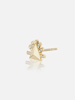 Sunburst Stud Earring Single
