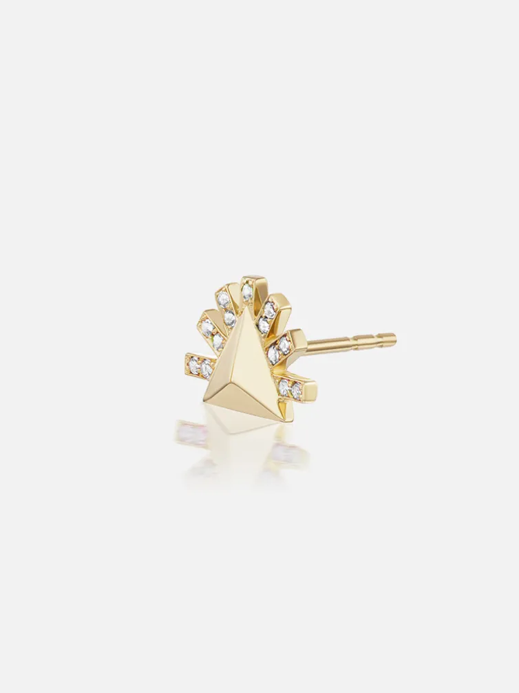 Sunburst Stud Earring Single