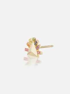 Sunburst Stud Earring Single