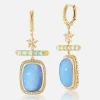 Supernova Huggie Earrings Opal Chalcedony