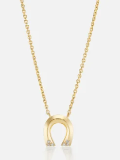 Tiny Horseshoe Pendant Necklace