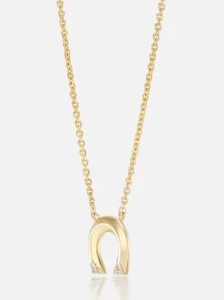 Tiny Horseshoe Pendant Necklace