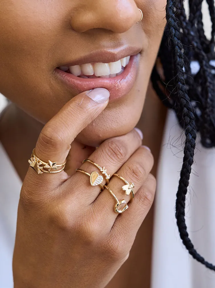 Tiny Horseshoe Stacking Ring