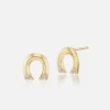 Tiny Horseshoe Stud Earrings