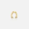 Tiny Horseshoe Stud Earring Single
