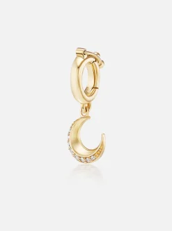 Tiny Moon Charm Pendant