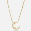 Tiny Moon Pendant Necklace
