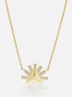 Tiny Sunburst Pendant Necklace