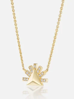 Tiny Sunburst Pendant Necklace
