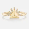 Tiny Sunburst Stacking Ring