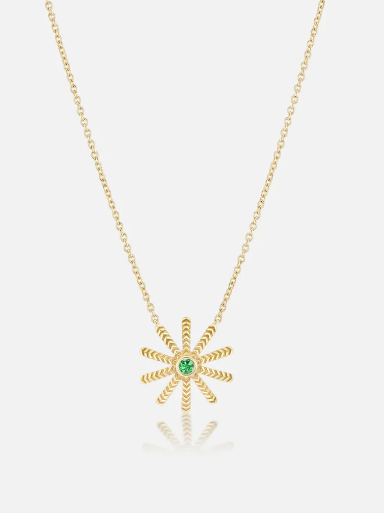 Tiny Sunflower Pendant Necklace