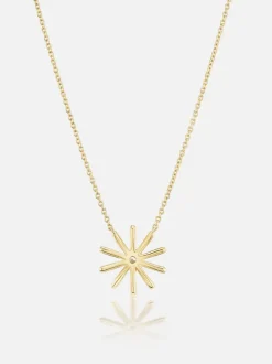 Tiny Sunflower Pendant Necklace