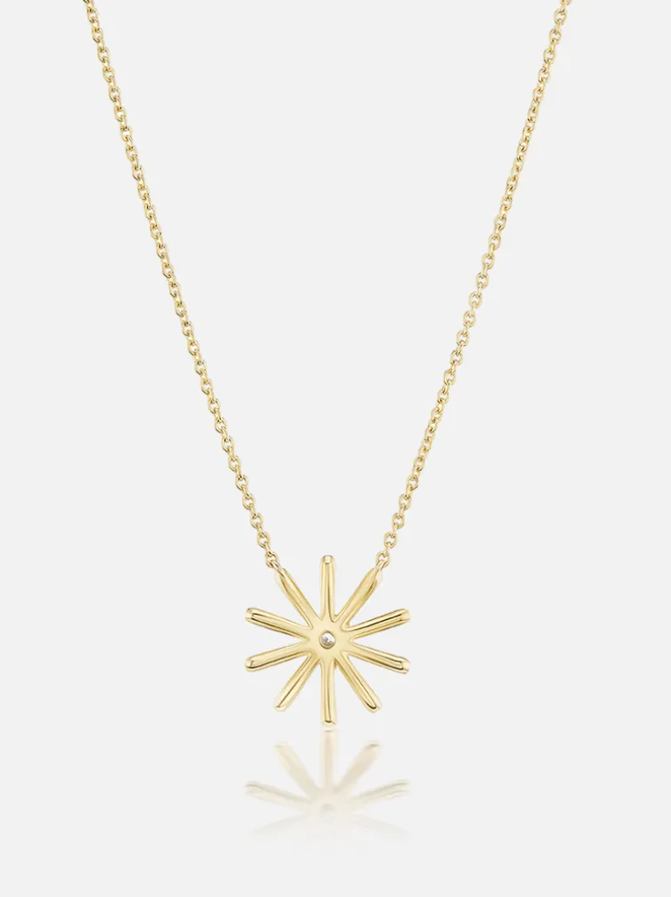Tiny Sunflower Pendant Necklace