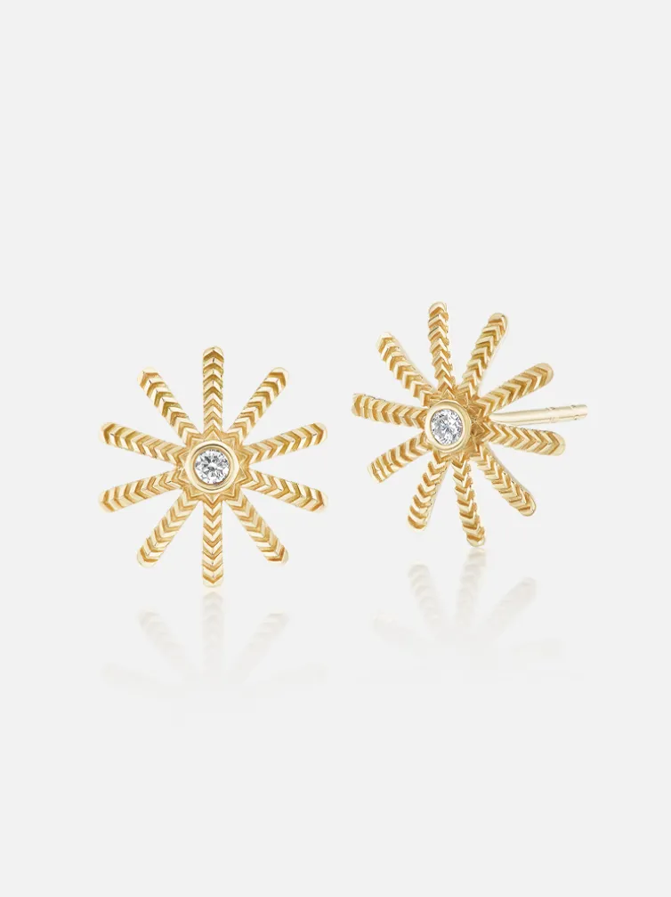 Tiny Sunflower Studs