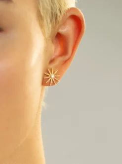 Tiny Sunflower Studs