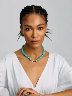 Turquoise Bead Foundation Necklace