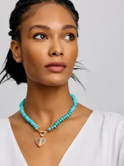 Turquoise Bead Foundation Necklace